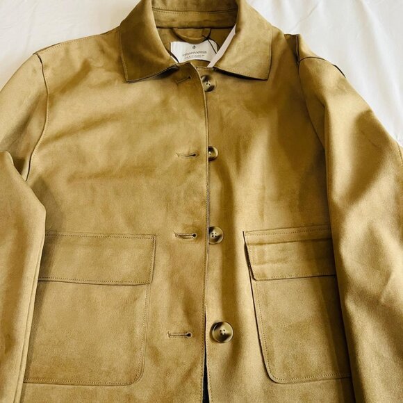 Faux suede jacket with pockets - Picture 4 of 11